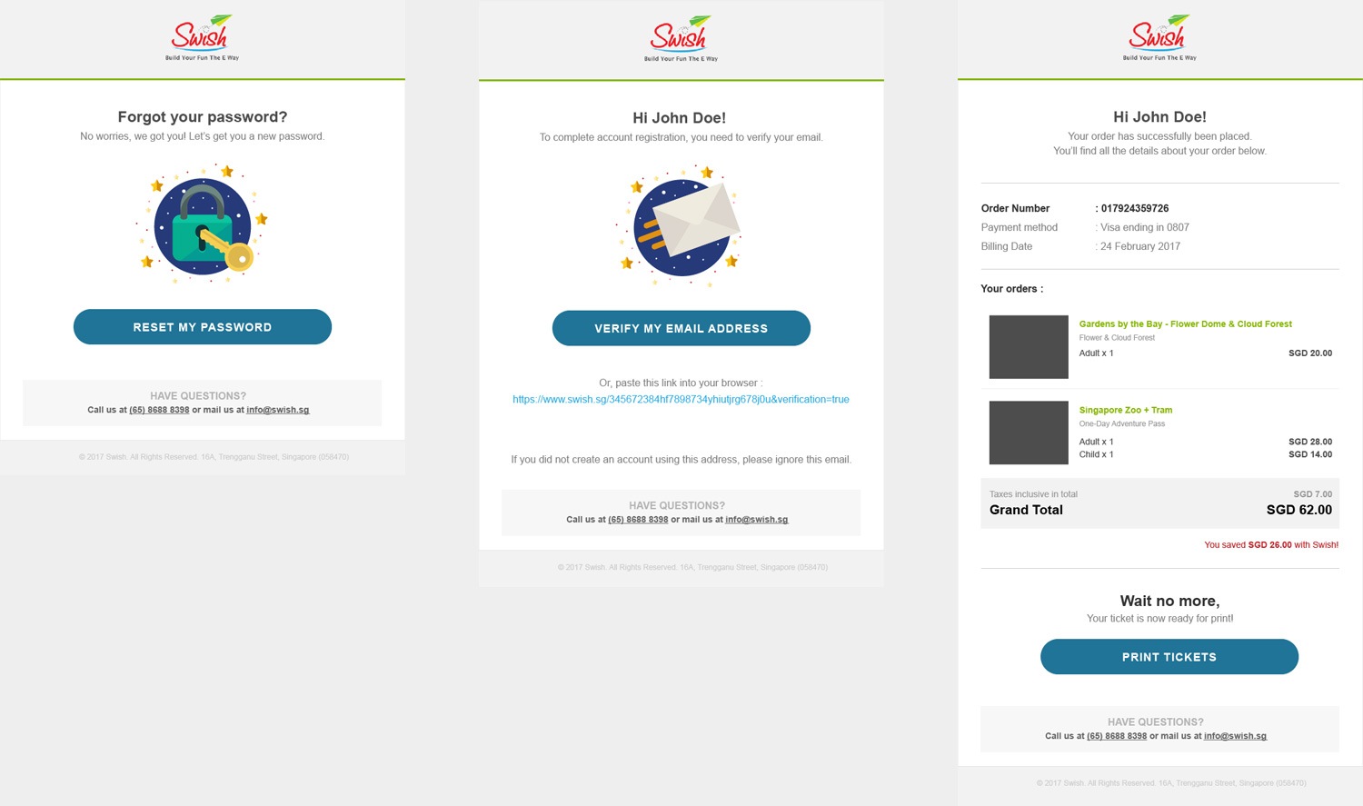 Swish HTML mail